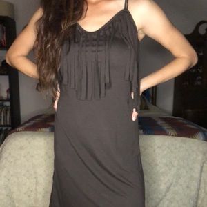 Brown fringe dress